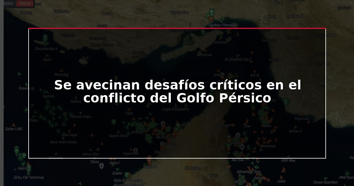 Se avecinan desafíos críticos en el conflicto del Golfo Pérsico