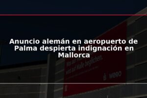 Anuncio alemán en aeropuerto de Palma despierta indignación en Mallorca