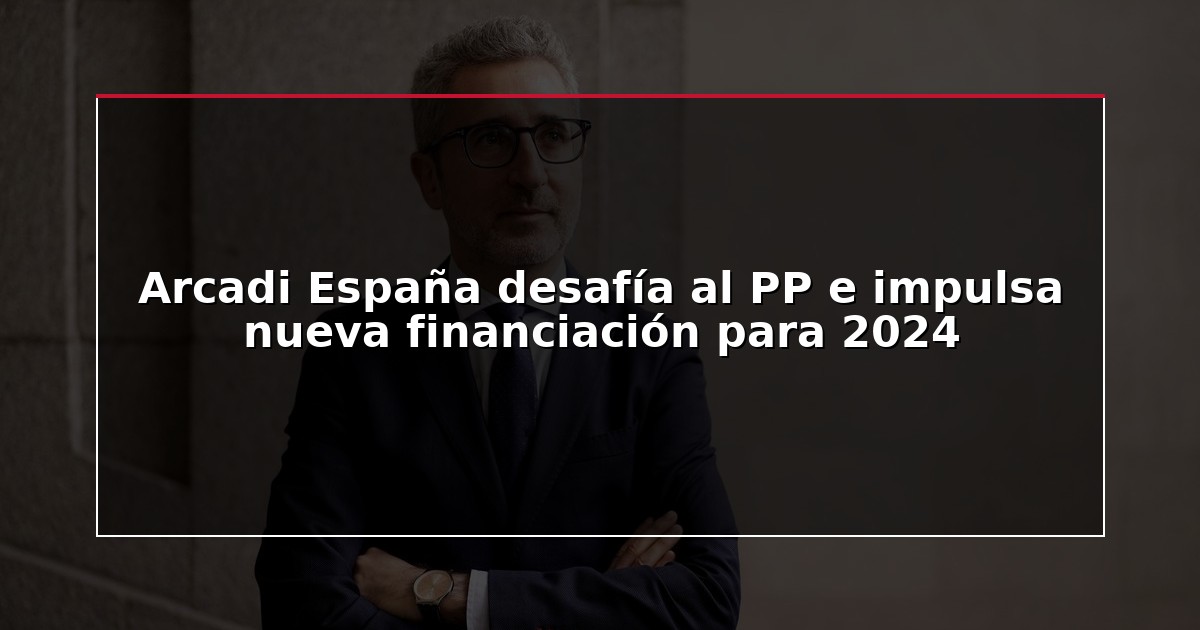 Arcadi España desafía al PP e impulsa nueva financiación para 2024