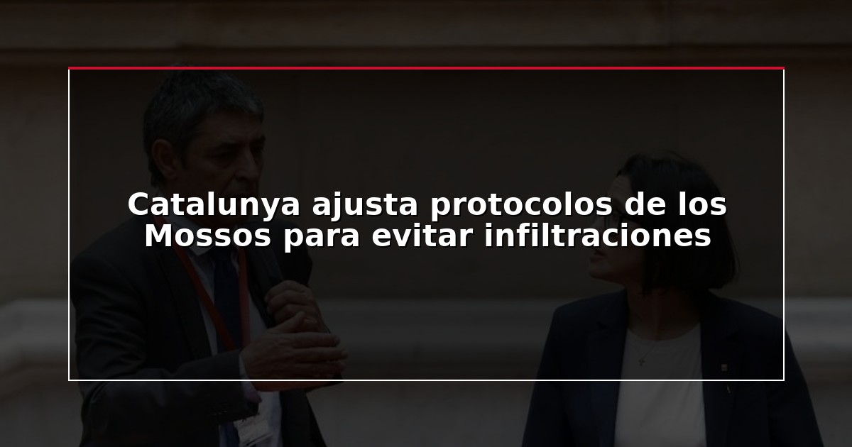 Catalunya ajusta protocolos de los Mossos para evitar infiltraciones