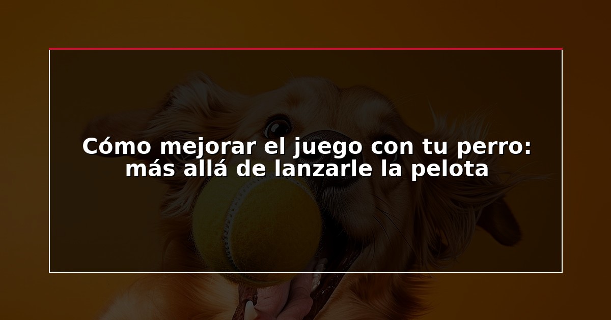 Cómo mejorar el juego con tu perro: más allá de lanzarle la pelota