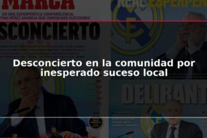 Desconcierto en la comunidad por inesperado suceso local