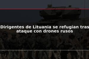 Dirigentes de Lituania se refugian tras ataque con drones rusos