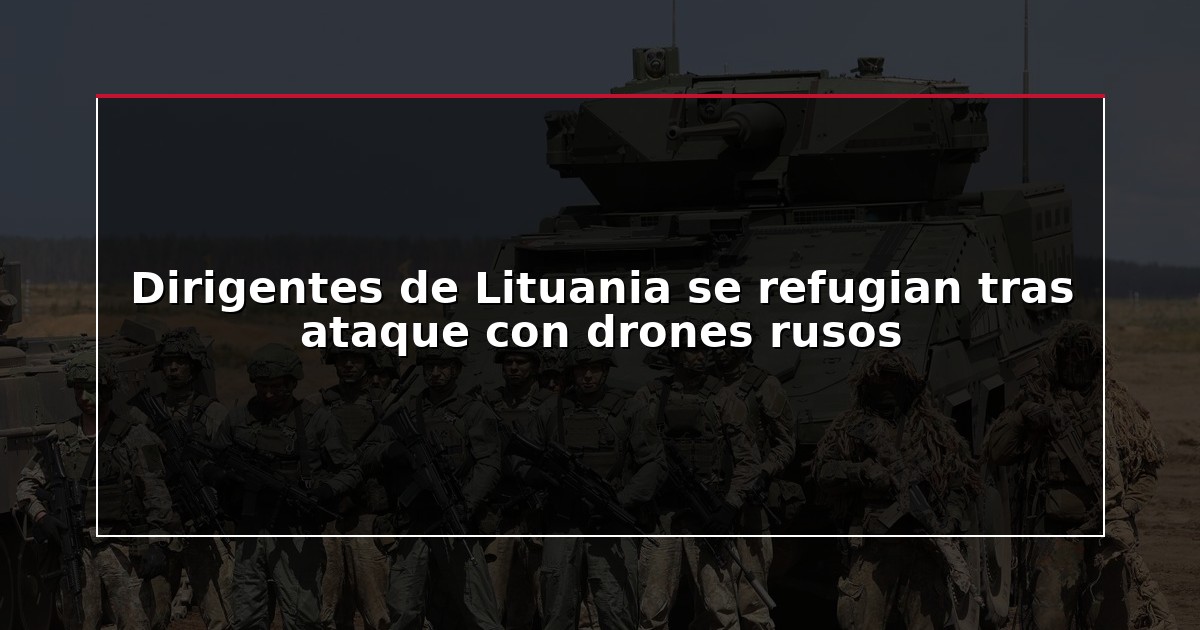 Dirigentes de Lituania se refugian tras ataque con drones rusos
