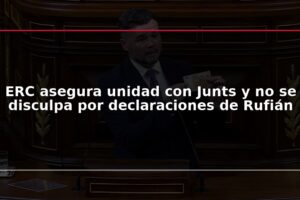 ERC asegura unidad con Junts y no se disculpa por declaraciones de Rufián