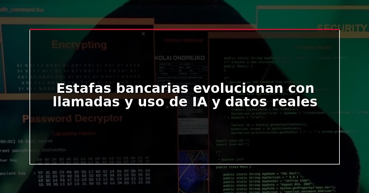 Estafas bancarias evolucionan con llamadas y uso de IA y datos reales
