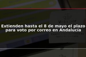 Extienden hasta el 8 de mayo el plazo para voto por correo en Andalucía