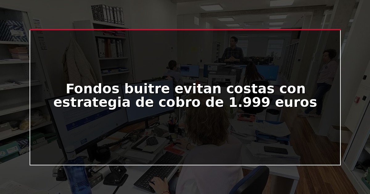 Fondos buitre evitan costas con estrategia de cobro de 1.999 euros