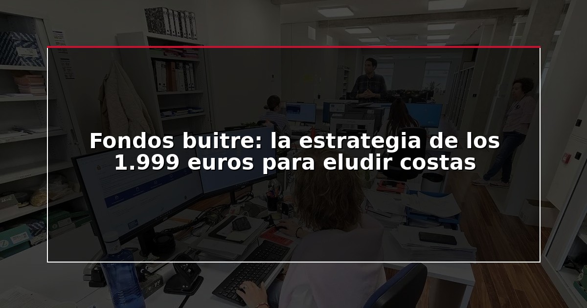 Fondos buitre: la estrategia de los 1.999 euros para eludir costas
