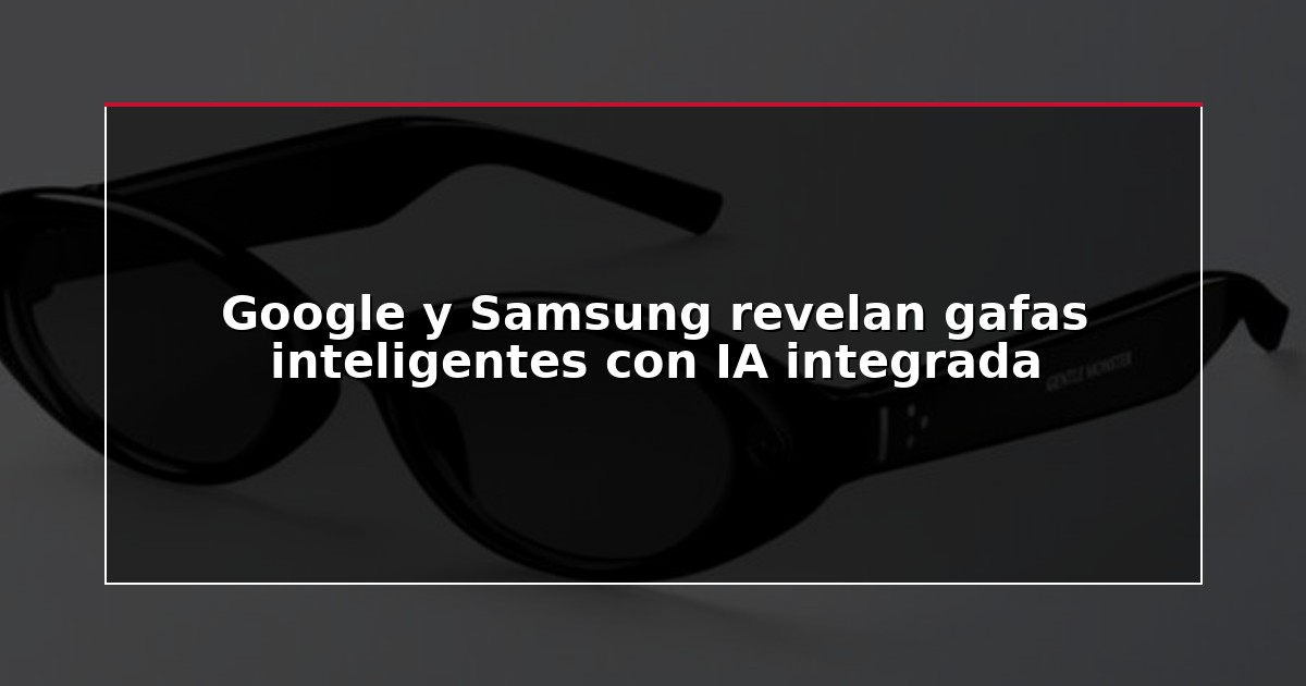 Google y Samsung revelan gafas inteligentes con IA integrada