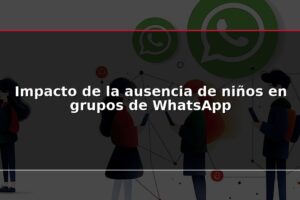 Impacto de la ausencia de niños en grupos de WhatsApp