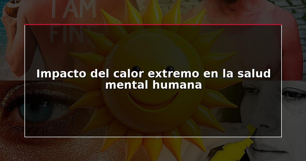 Impacto del calor extremo en la salud mental humana