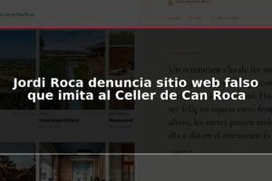 Jordi Roca denuncia sitio web falso que imita al Celler de Can Roca