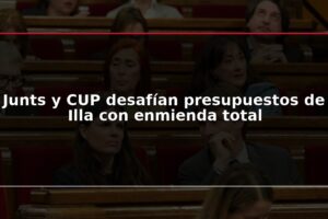 Junts y CUP desafían presupuestos de Illa con enmienda total