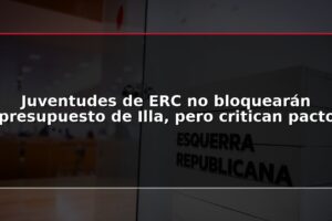 Juventudes de ERC no bloquearán presupuesto de Illa, pero critican pacto