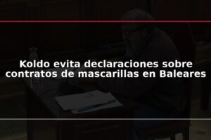 Koldo evita declaraciones sobre contratos de mascarillas en Baleares