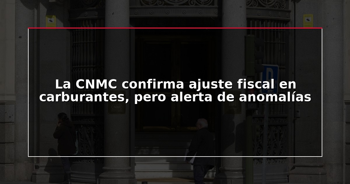 La CNMC confirma ajuste fiscal en carburantes, pero alerta de anomalías