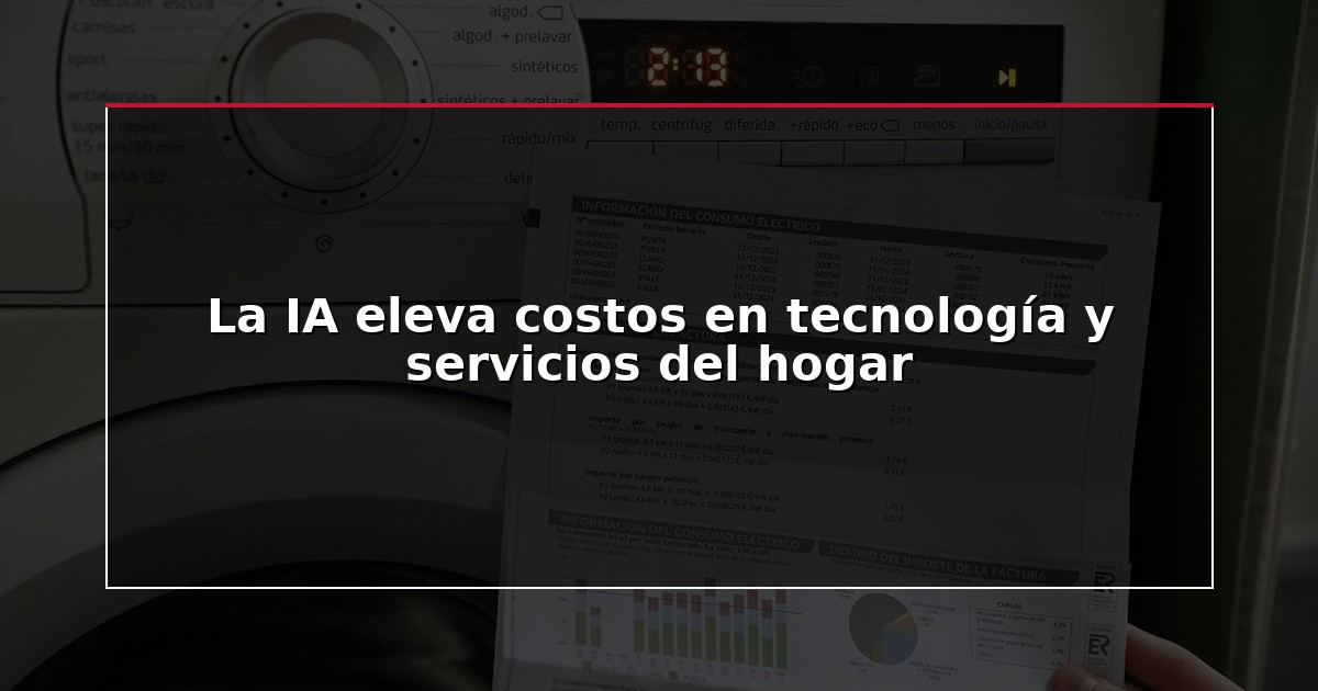 La IA eleva costos en tecnología y servicios del hogar