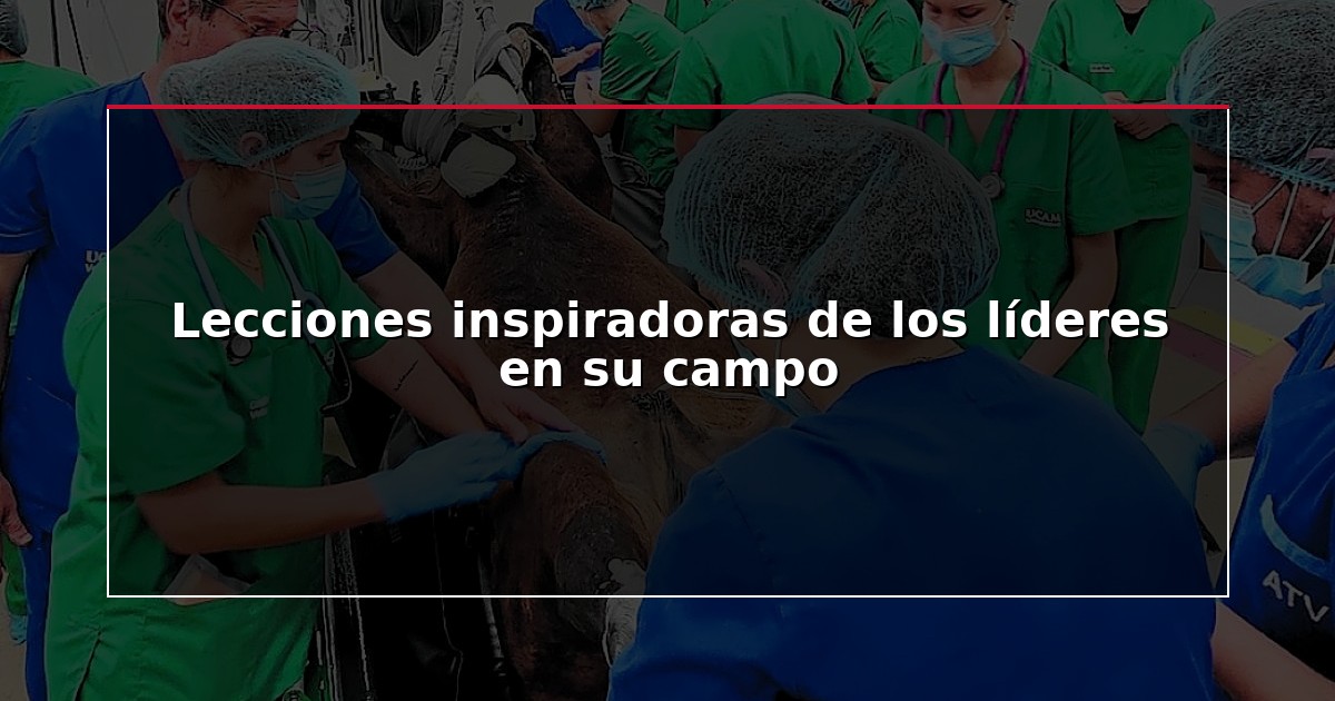 Lecciones inspiradoras de los líderes en su campo