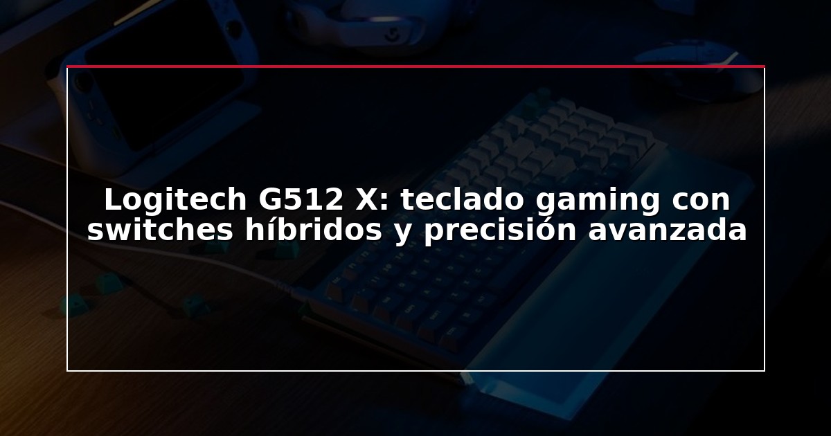 Logitech G512 X: teclado gaming con switches híbridos y precisión avanzada