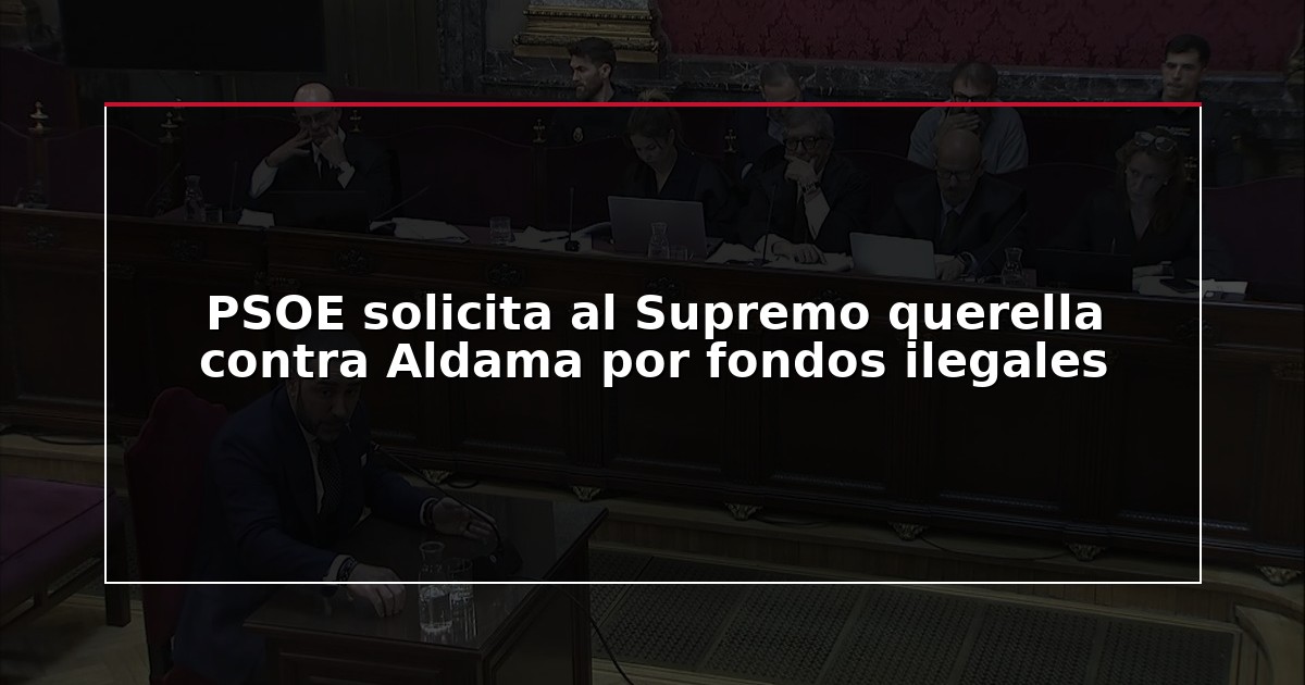 PSOE solicita al Supremo querella contra Aldama por fondos ilegales