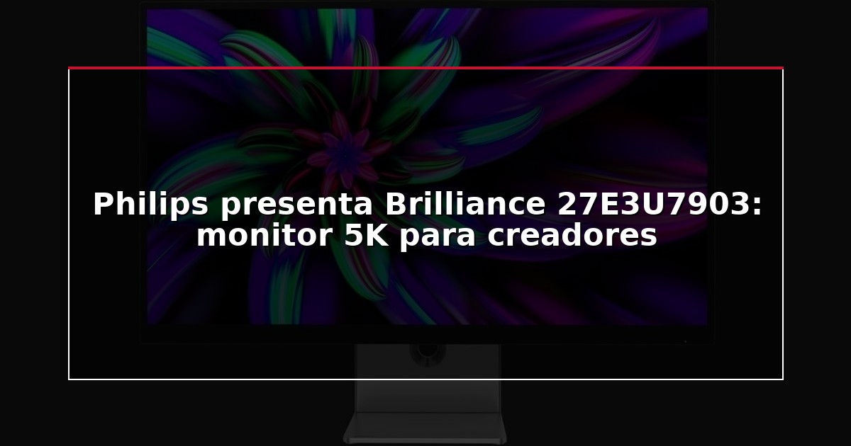 Philips presenta Brilliance 27E3U7903: monitor 5K para creadores