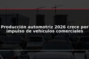 Producción automotriz 2026 crece por impulso de vehículos comerciales