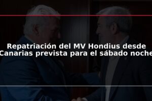 Repatriación del MV Hondius desde Canarias prevista para el sábado noche