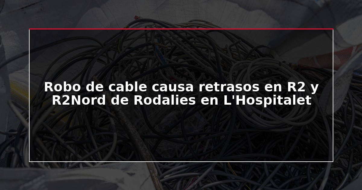 Robo de cable causa retrasos en R2 y R2Nord de Rodalies en L’Hospitalet