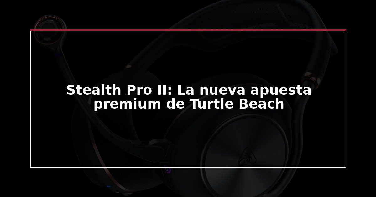Stealth Pro II: La nueva apuesta premium de Turtle Beach