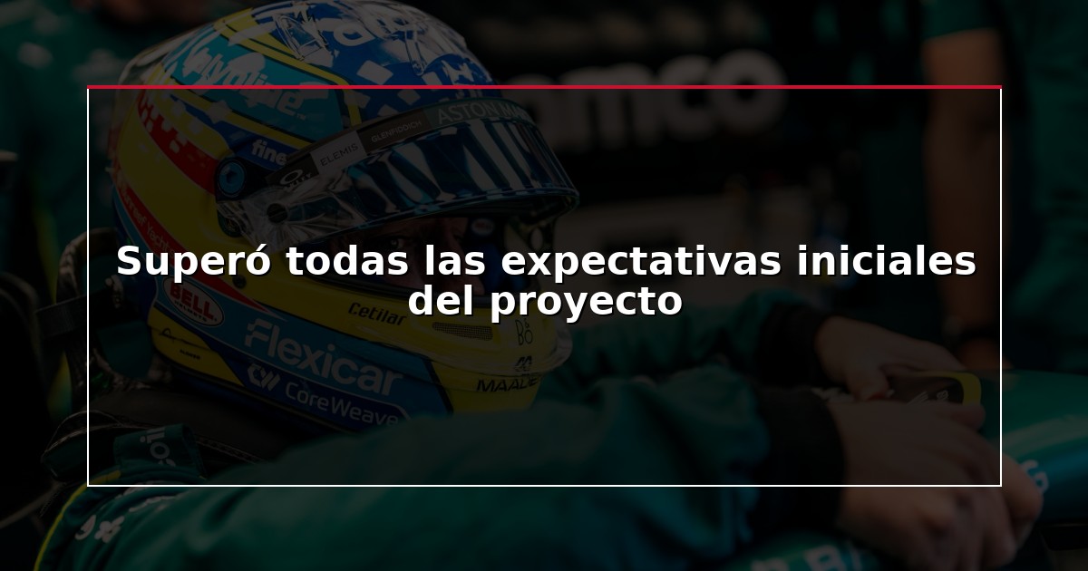 Superó todas las expectativas iniciales del proyecto