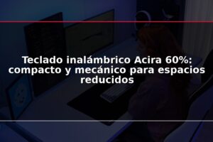 Teclado inalámbrico Acira 60%: compacto y mecánico para espacios reducidos
