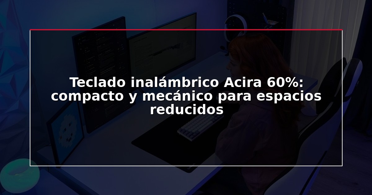 Teclado inalámbrico Acira 60%: compacto y mecánico para espacios reducidos