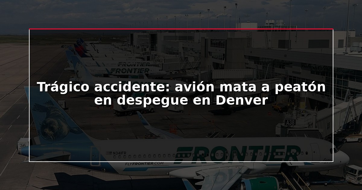 Trágico accidente: avión mata a peatón en despegue en Denver