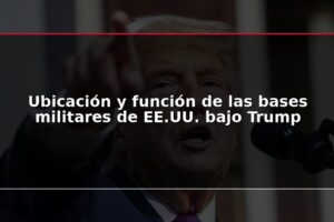 Ubicación y función de las bases militares de EE.UU. bajo Trump