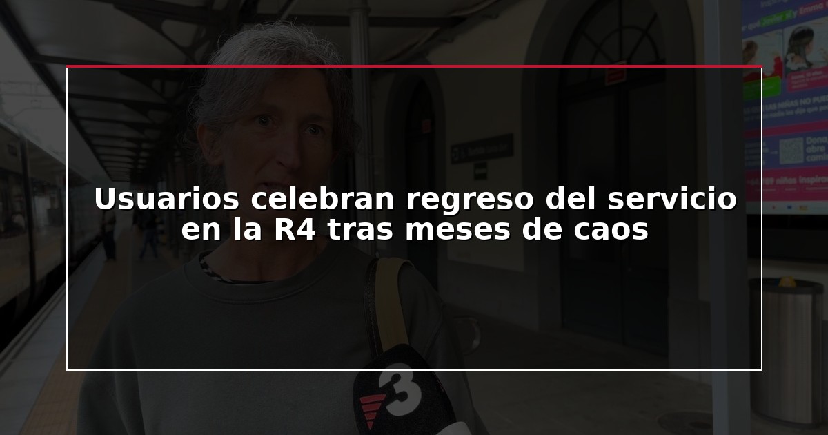 Usuarios celebran regreso del servicio en la R4 tras meses de caos