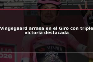 Vingegaard arrasa en el Giro con triple victoria destacada