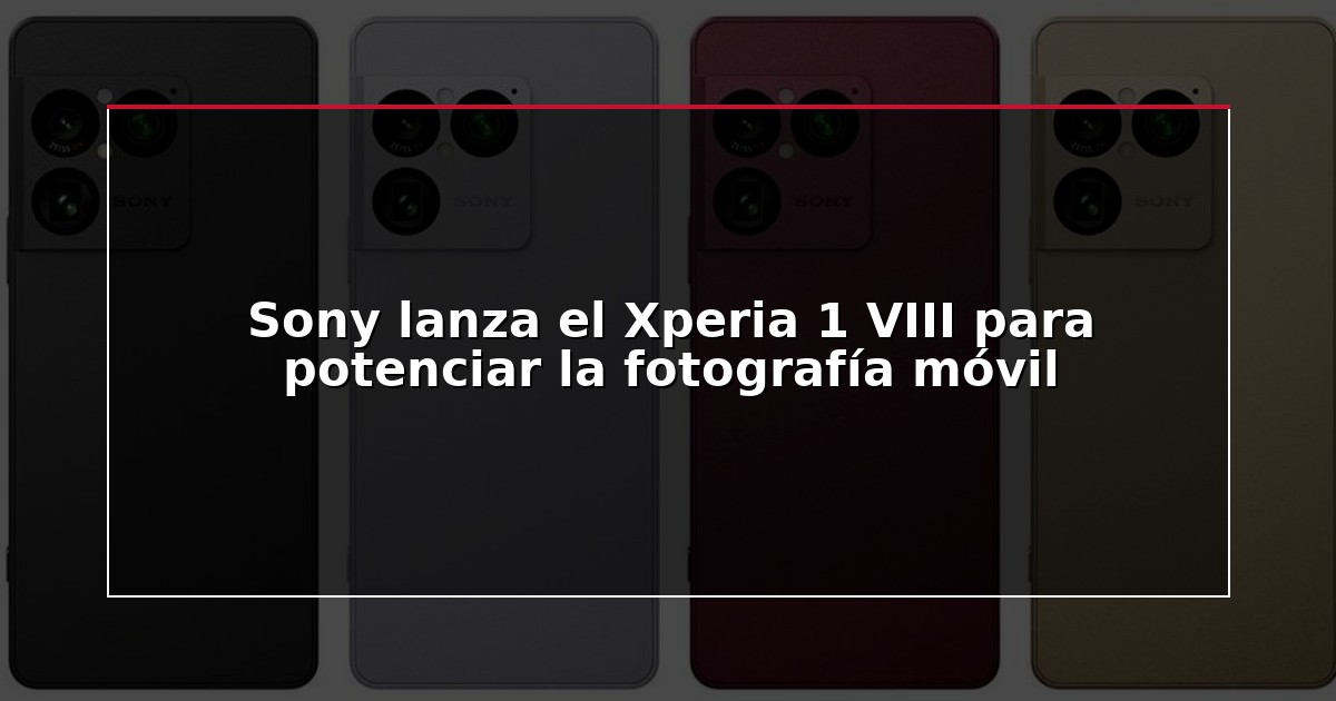 Sony lanza el Xperia 1 VIII para potenciar la fotografía móvil