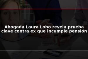 Abogada Laura Lobo revela prueba clave contra ex que incumple pensión