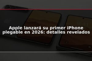 Apple lanzará su primer iPhone plegable en 2026: detalles revelados