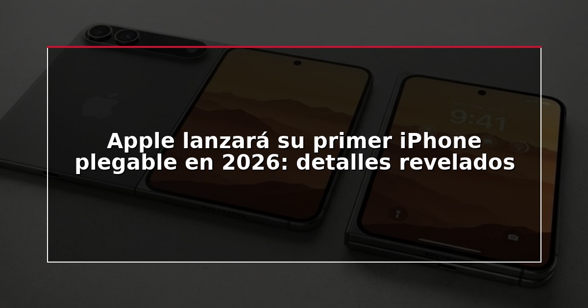 Apple lanzará su primer iPhone plegable en 2026: detalles revelados