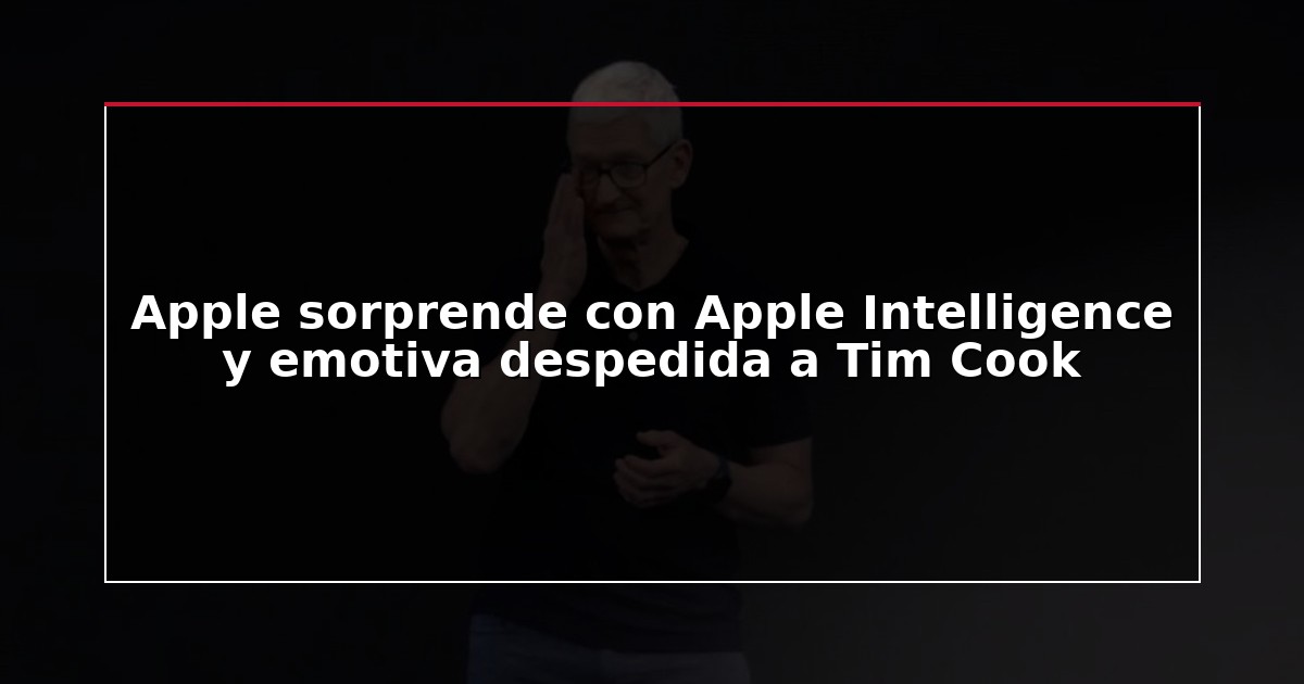 Apple sorprende con Apple Intelligence y emotiva despedida a Tim Cook