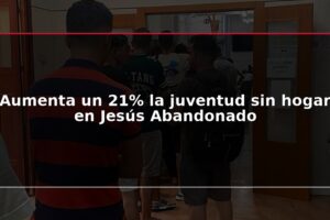 Aumenta un 21% la juventud sin hogar en Jesús Abandonado