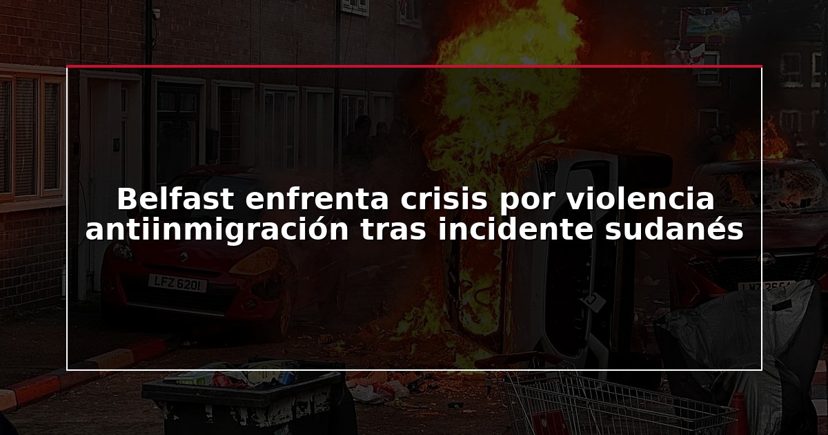 Belfast enfrenta crisis por violencia antiinmigración tras incidente sudanés
