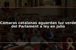 Cámaras catalanas aguardan luz verde del Parlament a ley en julio