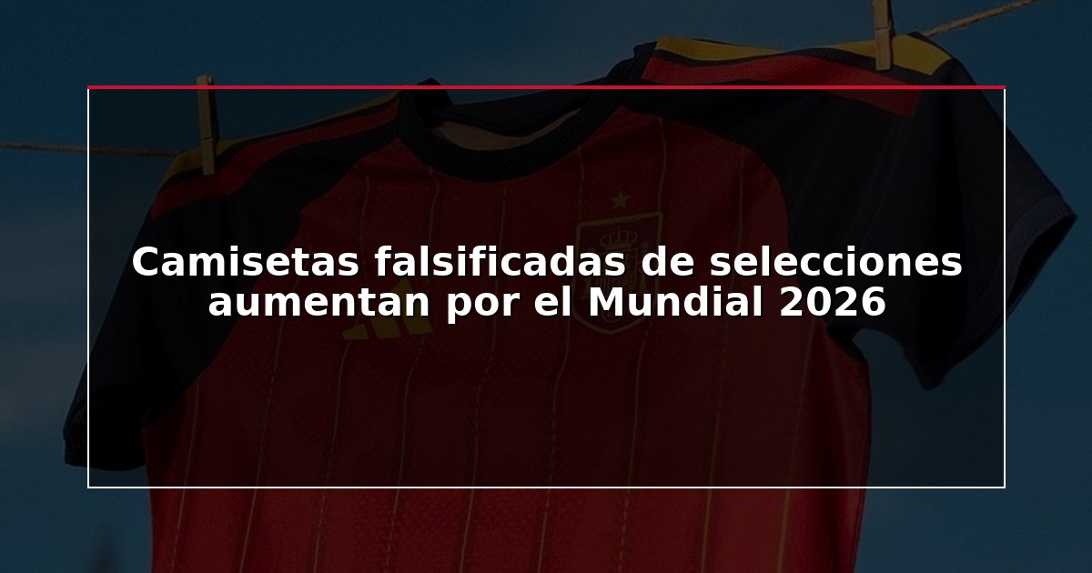 Camisetas falsificadas de selecciones aumentan por el Mundial 2026