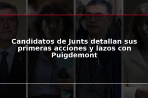 Candidatos de Junts detallan sus primeras acciones y lazos con Puigdemont