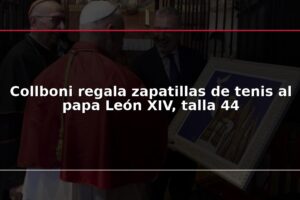 Collboni regala zapatillas de tenis al papa León XIV, talla 44
