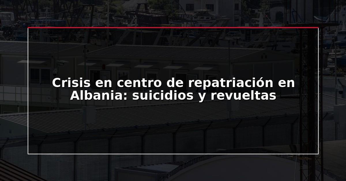 Crisis en centro de repatriación en Albania: suicidios y revueltas