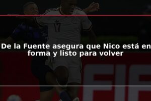 De la Fuente asegura que Nico está en forma y listo para volver